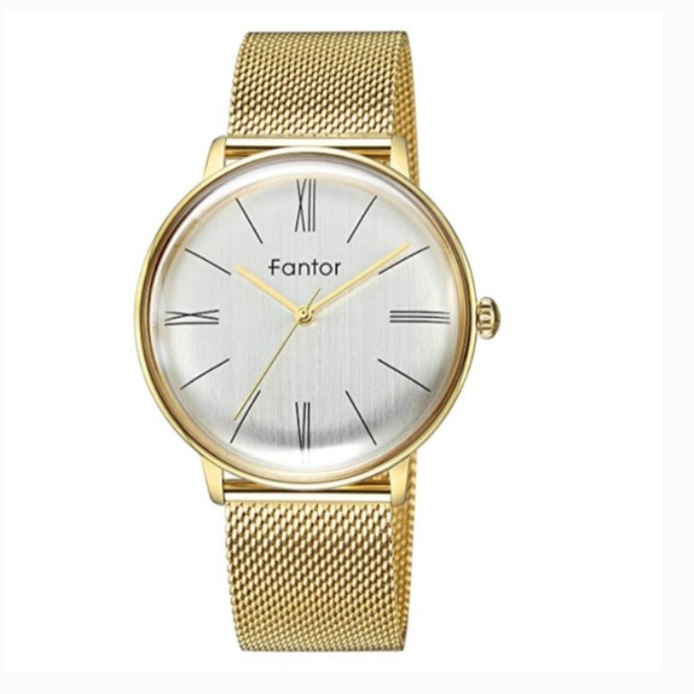 Gold Fantor Waterproof Dress Watch